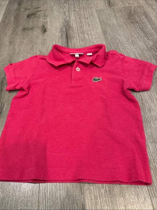 Lacoste Other - Lacoste Kids Hot Pink Polo with Green Crocodile Logo